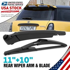 Rear Windshield Wiper Blade Arm Set 11in & 10in Fit For 2008-2015 Mini Cooper