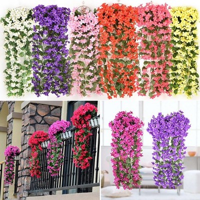 Blumenrebe Girlandenpflanze Glyzinienblatt Hausgartendekor Hängend Künstlich