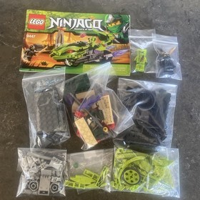LEGO NINJAGO: Lasha's Bite Cycle 9447 Complete + MINIFIGURES + Instructions