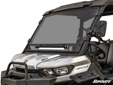 SuperATV Scratch Resistant Flip Vent/Dark Tint Windshield for Can-Am Defender