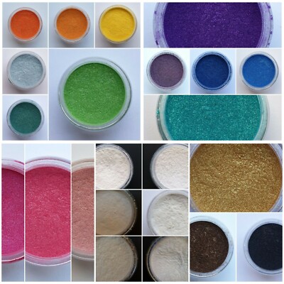 15 FARBEN SET Kosmetikqualität Glimmerpulver (15g) für Handarbeit Basteln und Kosmetik