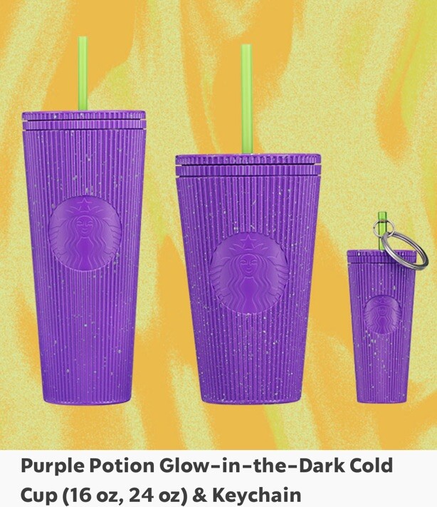 Starbucks PURPLE Potion GLOW IN THE DARK Halloween 2024 24oz Tumbler eBay
