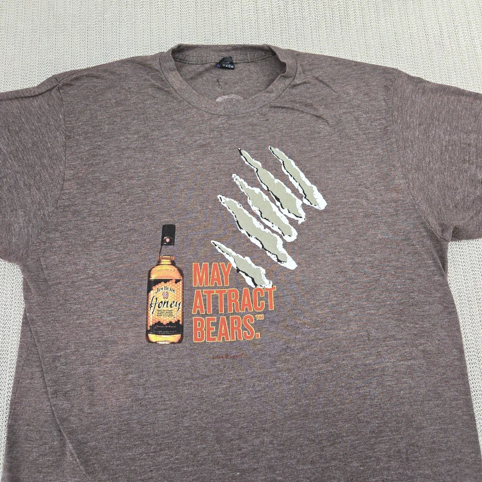 Camisa Jim Beam Honey Para Hombres Grande Marrón Kentucky Bourbon Whisky Puede Atraer Osos Foto 3 de 4