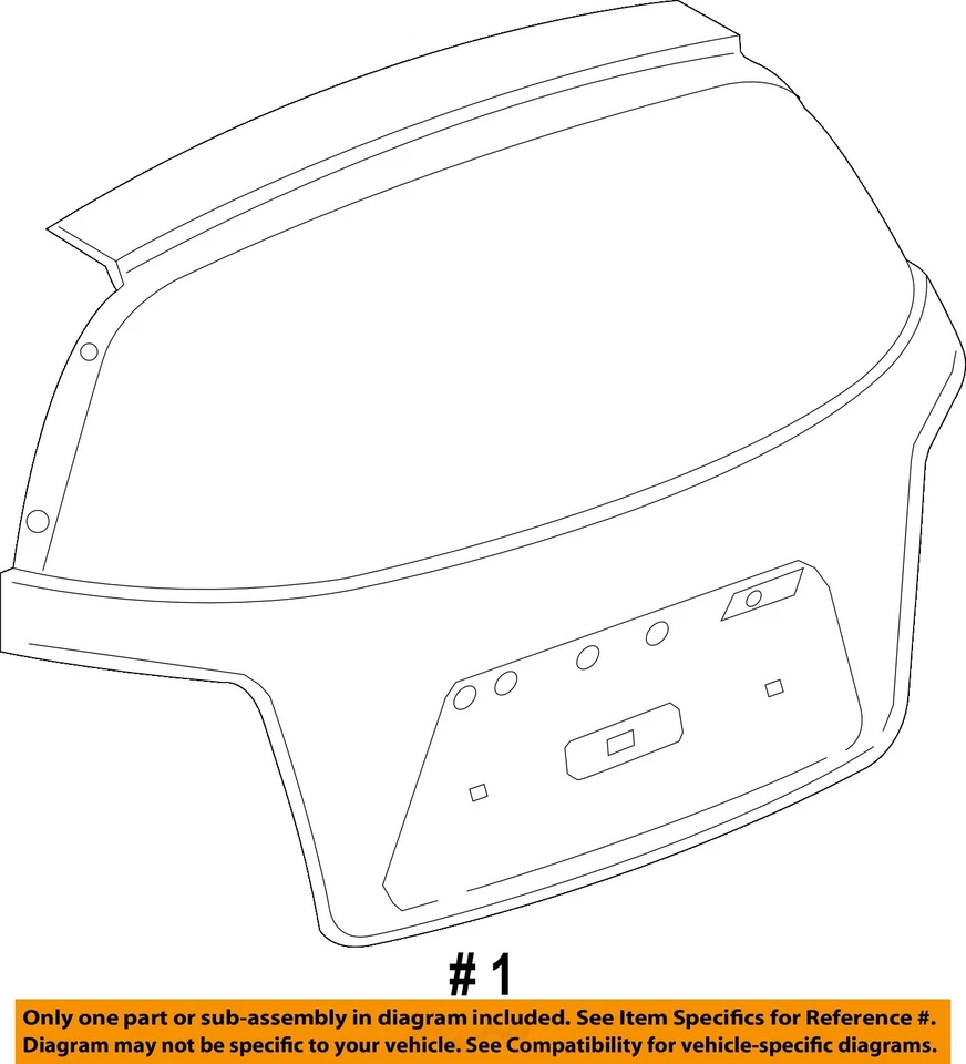 Used Deck Lid fits: 2013 Chevrolet Sonic Htbk LS Grade A Foto 4 de 4