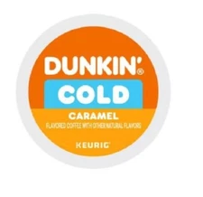 Keurig Dunkin Cold Caramel Brew Over Ice Coffee K-cups 88 Count ❗