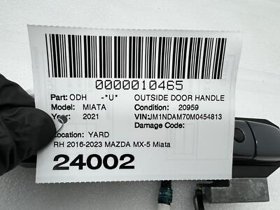 マサヤ 2016-2021 Mazda MX-5 Miata Front Passenger Exterior Door Handle