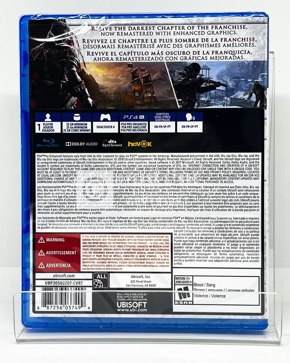 Assassins Creed Rogue Remastered PS4 Playstation 4 Brand New