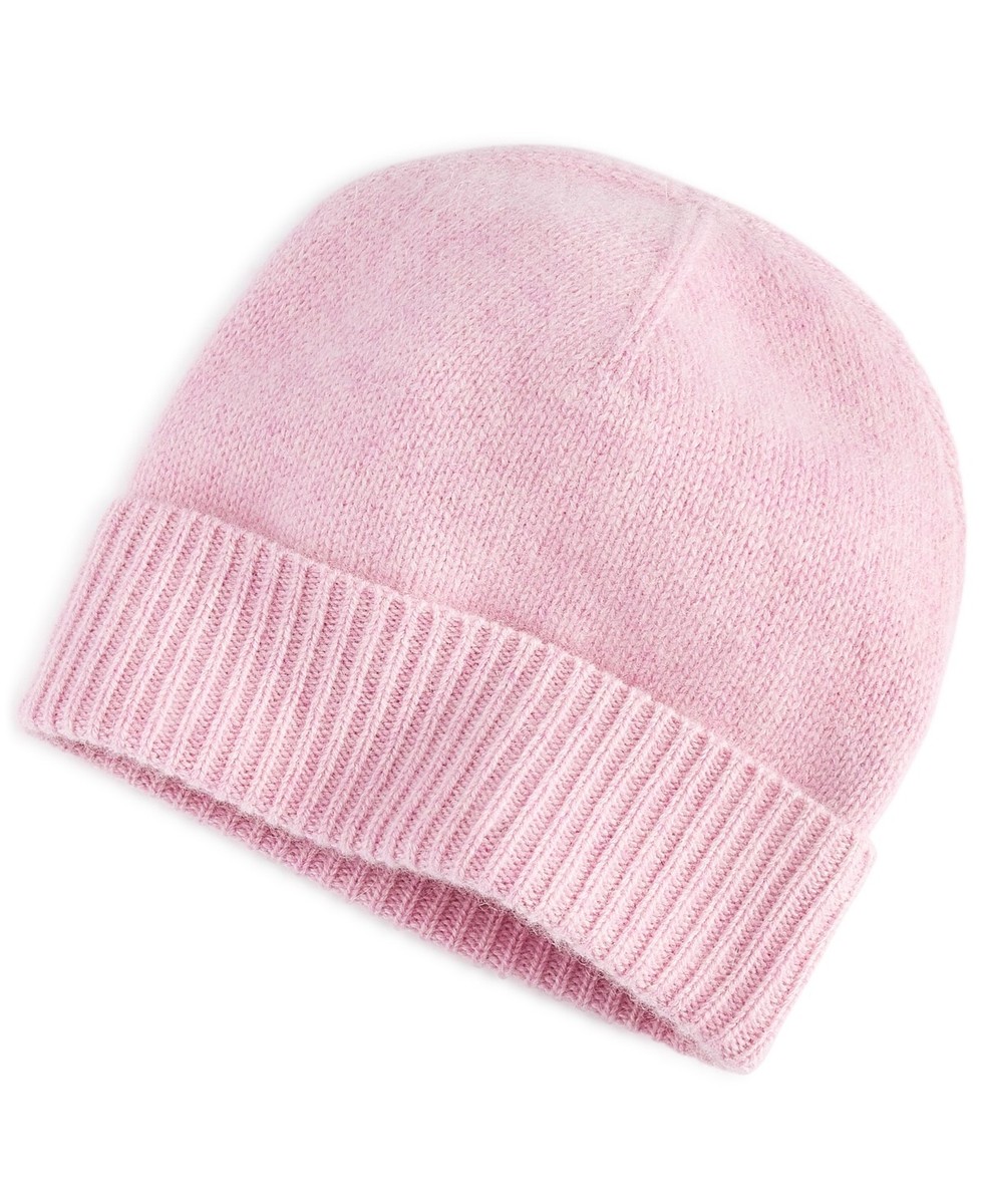 Charter Club 100% Cashmere Cuffed Beanie Hat Chantilly Pink One Size Charter Club 100% Cashmere Hats for Women for sale | eBay main image 3