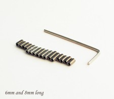 6 mm & 8 mm Edelstahl Steg Sattel H&ouml;he Schrauben & Schl&uuml;ssel, f&uuml;r Squier/Metrische Strat