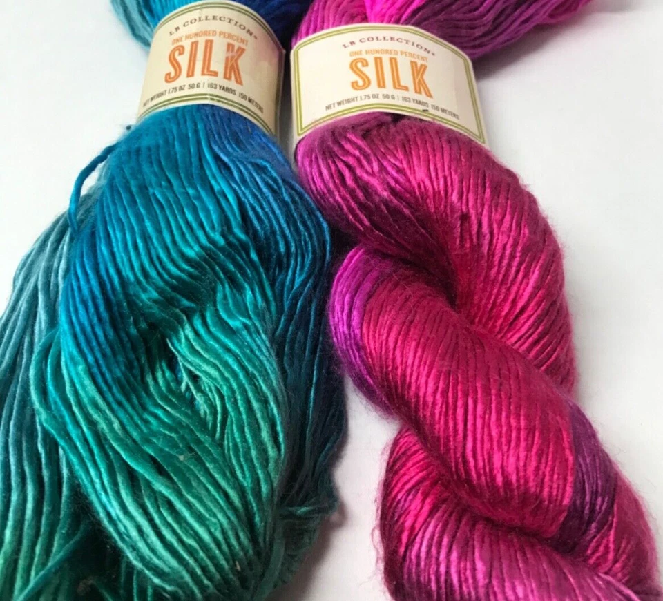 Colección Lion Brand LB 100% SEDA. COSMOS y ACUARIO. DESCONTINUADO. LOTE #4 Foto 3 de 4