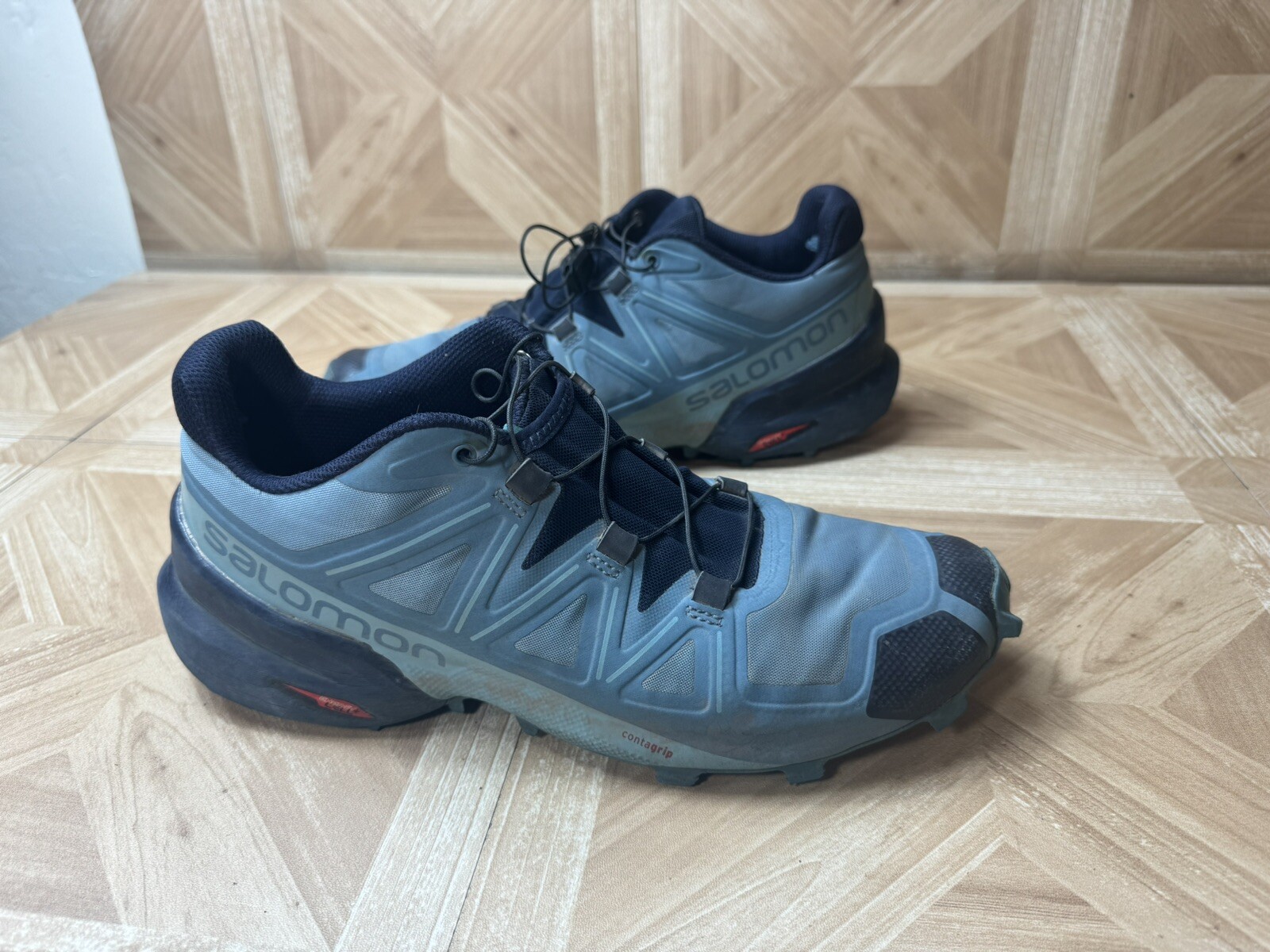 Scarpe da trail running blu Salomon da donna Speedcross 5 maglia taglia 8 5