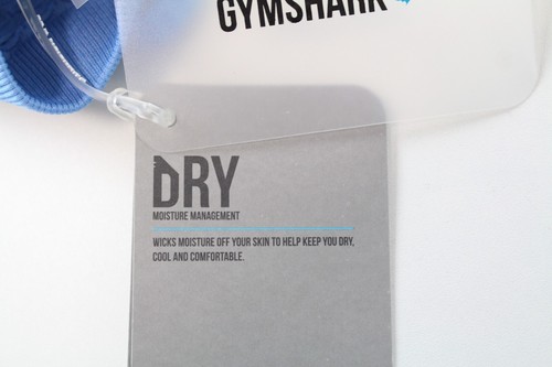 GYM SHARK Women Energy+ Bra XS Blue Sports Activewear Stretch Straps Logo - Picture 6 of 8