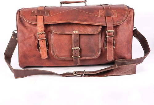 Léger Service Cuir Sac Nuit Weekend Voyage Aircabin Carryon Bagages