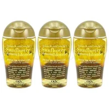 3 Pack OGX Hydrate + Color Reviving Sunflower Shimmering Blonde Penetrating Oil