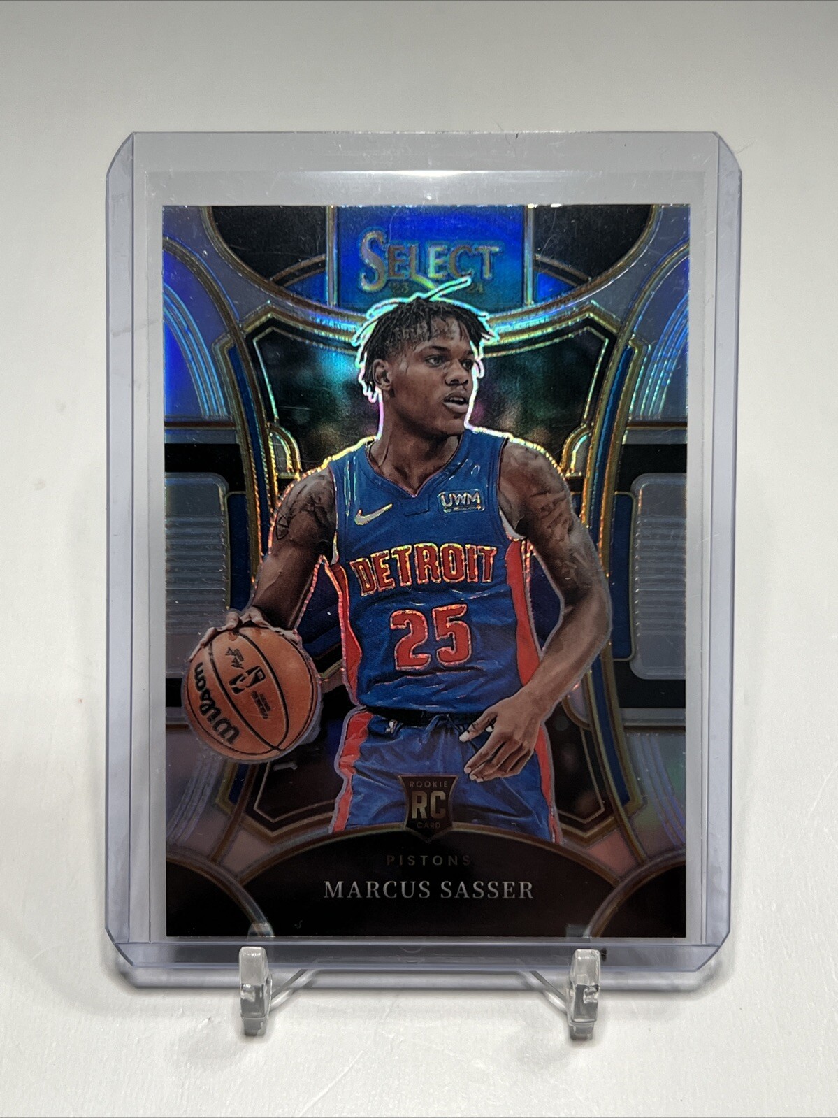2023-24 Panini Select Marcus Sasser Silver Prizm Mezzanine Rookie Card Pistons