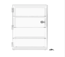 Acrylic Countertop Display Case 12" x 12" x 16" Locking Showcase