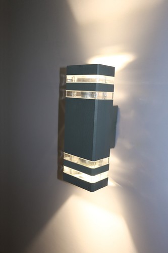 Outdoor 6W/14W LED Wall Sconce Lamp Fixture Up/Down Light E27 Bulbs Walkway Yard - Picture 8 of 14