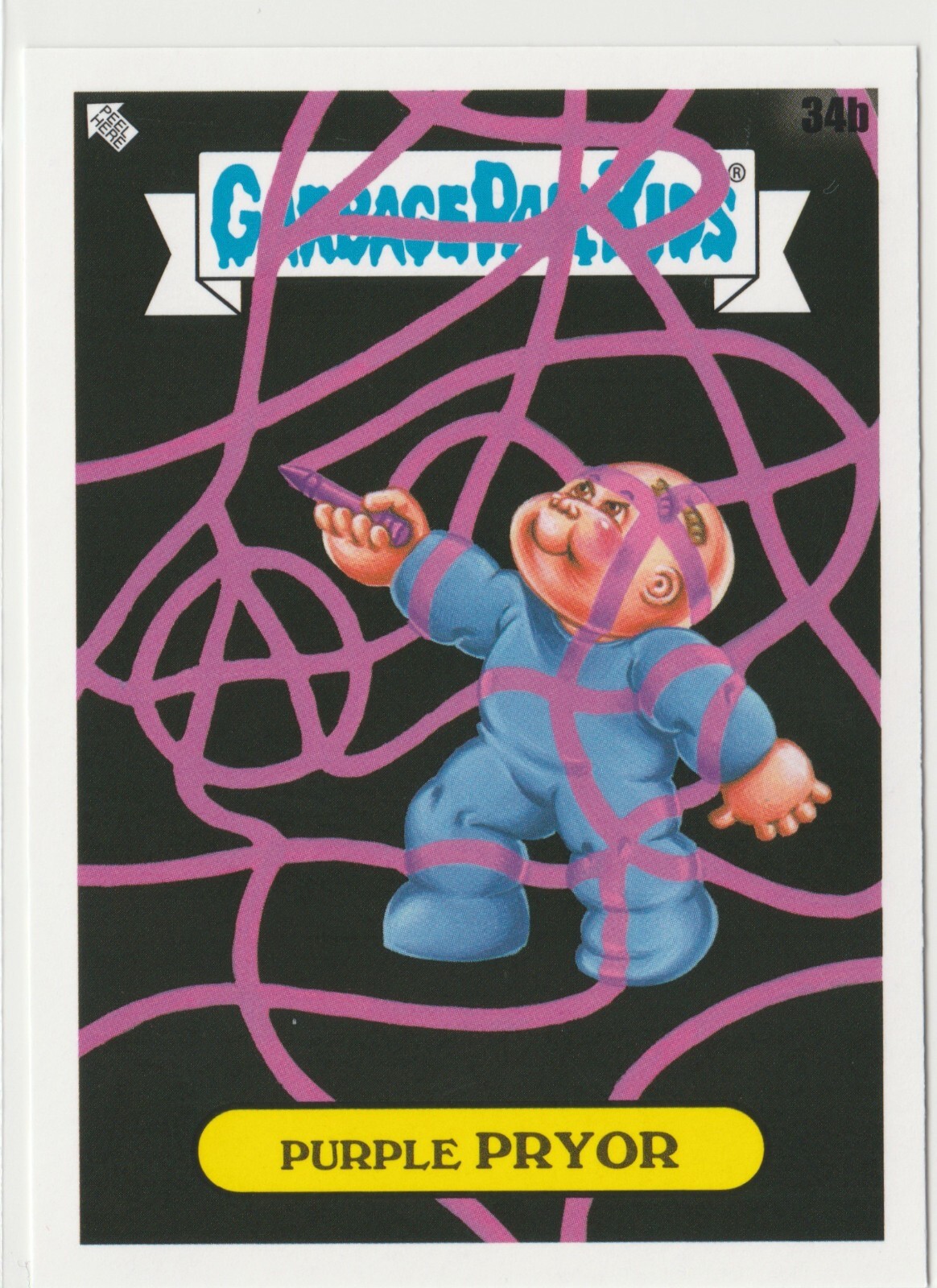 Purple Pryor #34b Garbage Pail Kids GPK 2022 Book Worms Card
