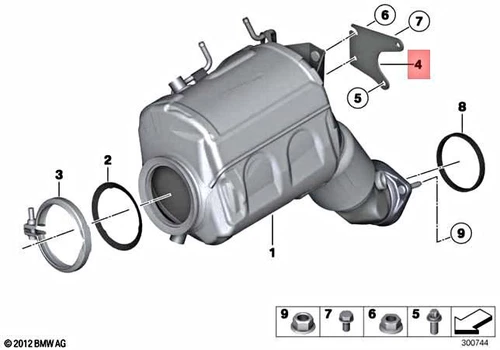 Soporte convertidor catalítico cercano al motor OEM BMW X3 X5 X6 E70 E71 18208515502 - Imagen 1 de 1