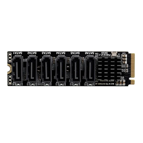 M2 PCIE 3.0 to Expansion Card 6 Full Speed Ports 6Gbps Transfer Expansion