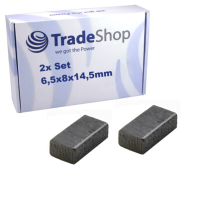 2x Motorkohlen Kohlebürsten 6,5x8x14,5mm für Bosch PSB 6000 RA, PFZ 500 E