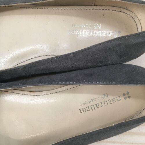 Naturalizer Zapatos Mujer 7 M N5 Hamley Confort Ballet Planos Sin Cordones Tela Gris - Imagen 12 de 16