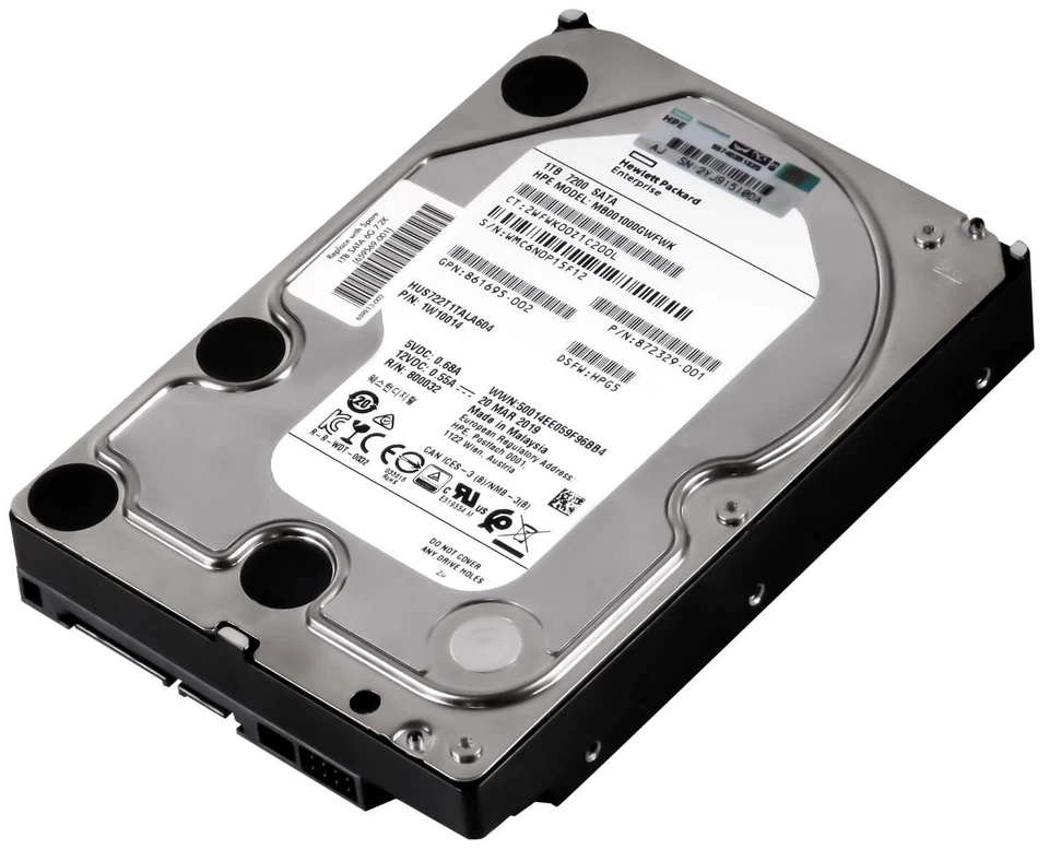 FESTPLATTE HP MB001000GWFWK 872329-001 1TB 7200U/min 128MB SATA III 3.5" Zoll - Bild 3 von 3