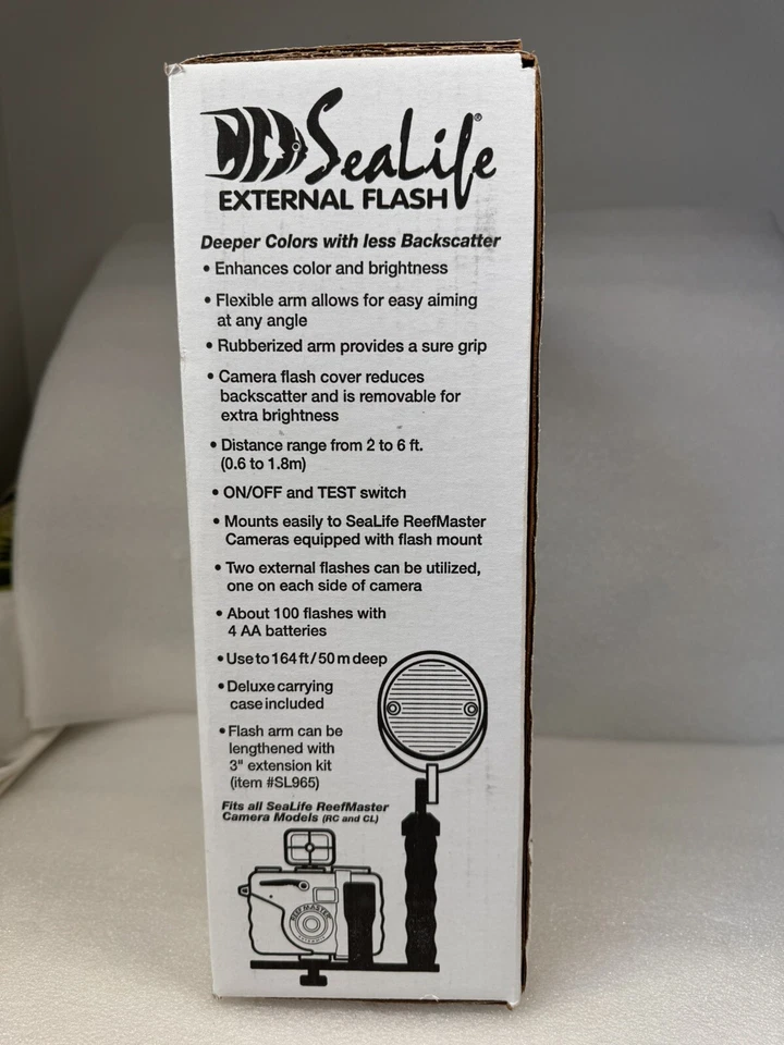 SEALIFE EXTERNAL FLASH SL960 FITS: ALL SEALIFE REEFMASTER CAMERA MODELS: RC & CL - Image 2 of 4