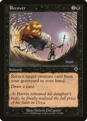 Recover Invasion FOIL NM/NM- super light clouding Magic MTG STOCK IMAGE