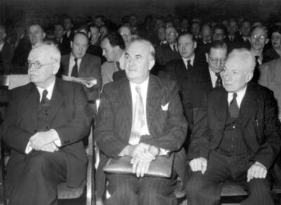 Hans Luther Wilhelm Kober Prof Dr Milhaus during annual conference- 1951 Photo