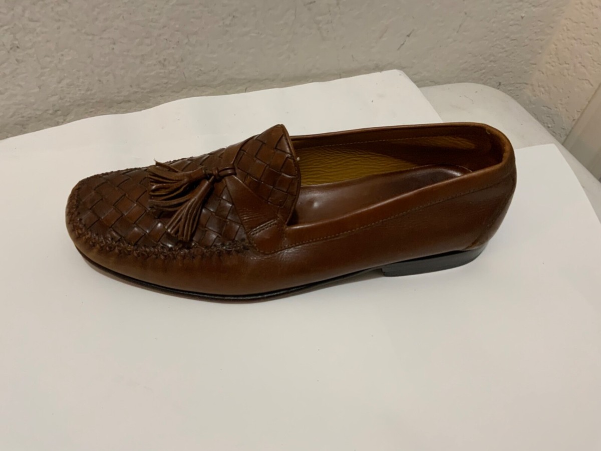 COLE HAAN BROWN TASSEL LOAFERS 9 D LEATHER SOLES | eBay