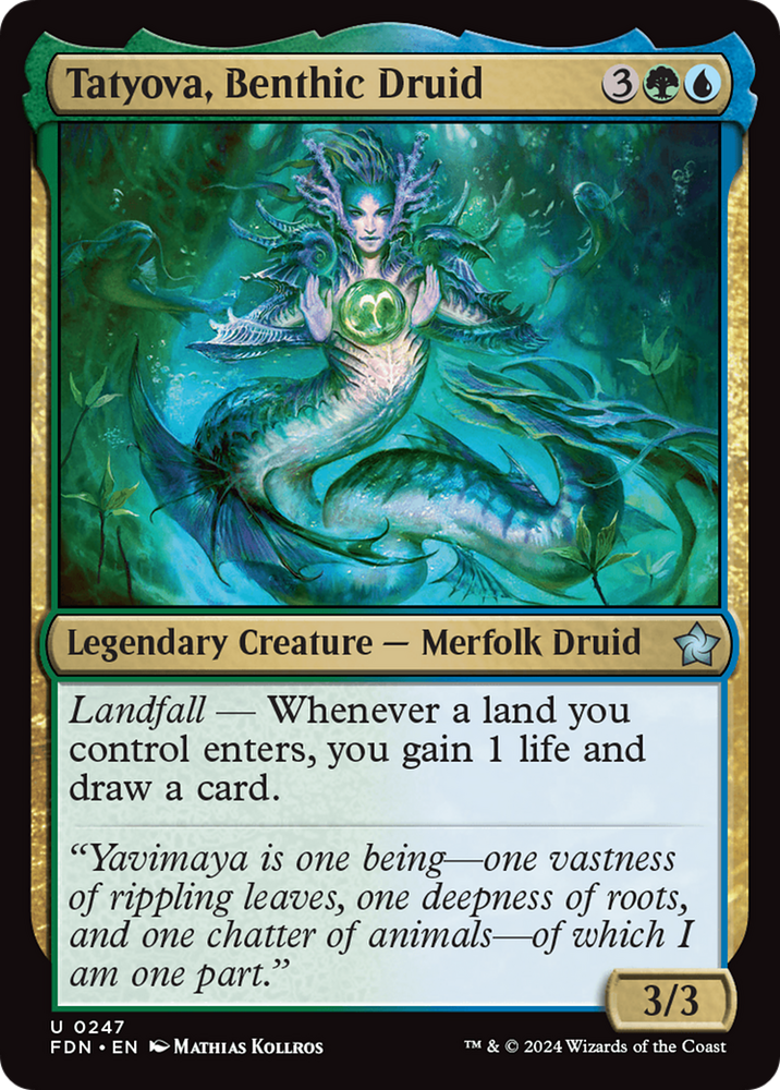 Tatyova, Benthic Druid [Foundations] Magic MTG