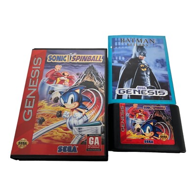 Sonic The Hedgehog Spinball Pinball SEGA Genesis Game Tested Works NO MANUAL