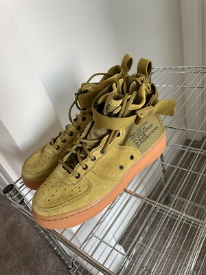 Nike air force gs SF1 Mid High Wheat Tan Army Green Low One Gum Boot  Zipper