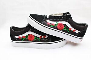 red vans with roses