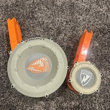 Lot of 2 NERF N-Strike Elite 35 Round  Small Round Ammo Magazine Dart Clips