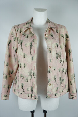Mona Blazer Damen Größe 50 52 Rosé Ecru Gold Glitzer Sakko Jackett Jacke