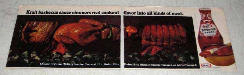 1976 Kraft BBQ Sauce Ad - Rich Simmered Cookout Flavor