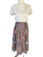 Maxi Skirt Festival Hippie Moon Large Indie Vintage 90s Gauzy Gypsy Batik