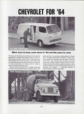 1964 Chevrolet Chevy-van Tandem Axel Diesel Keep Costs Down Vintage Print Ad 1964 Chevrolet Chevy-van Tandem Axel Diesel Keep Costs Down Vintage Print Ad
