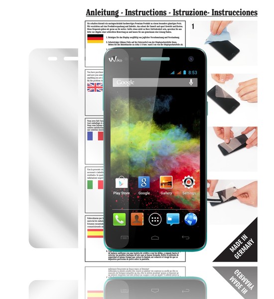 6X Displayschutzfolien FüR Wiko Rainbow Schutzfolie Klar Folie Displayfolie-image