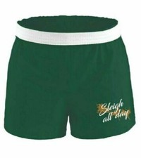 SOFFE JUNIOR'S CHEER SHORTS, DARK GREEN, LARGE