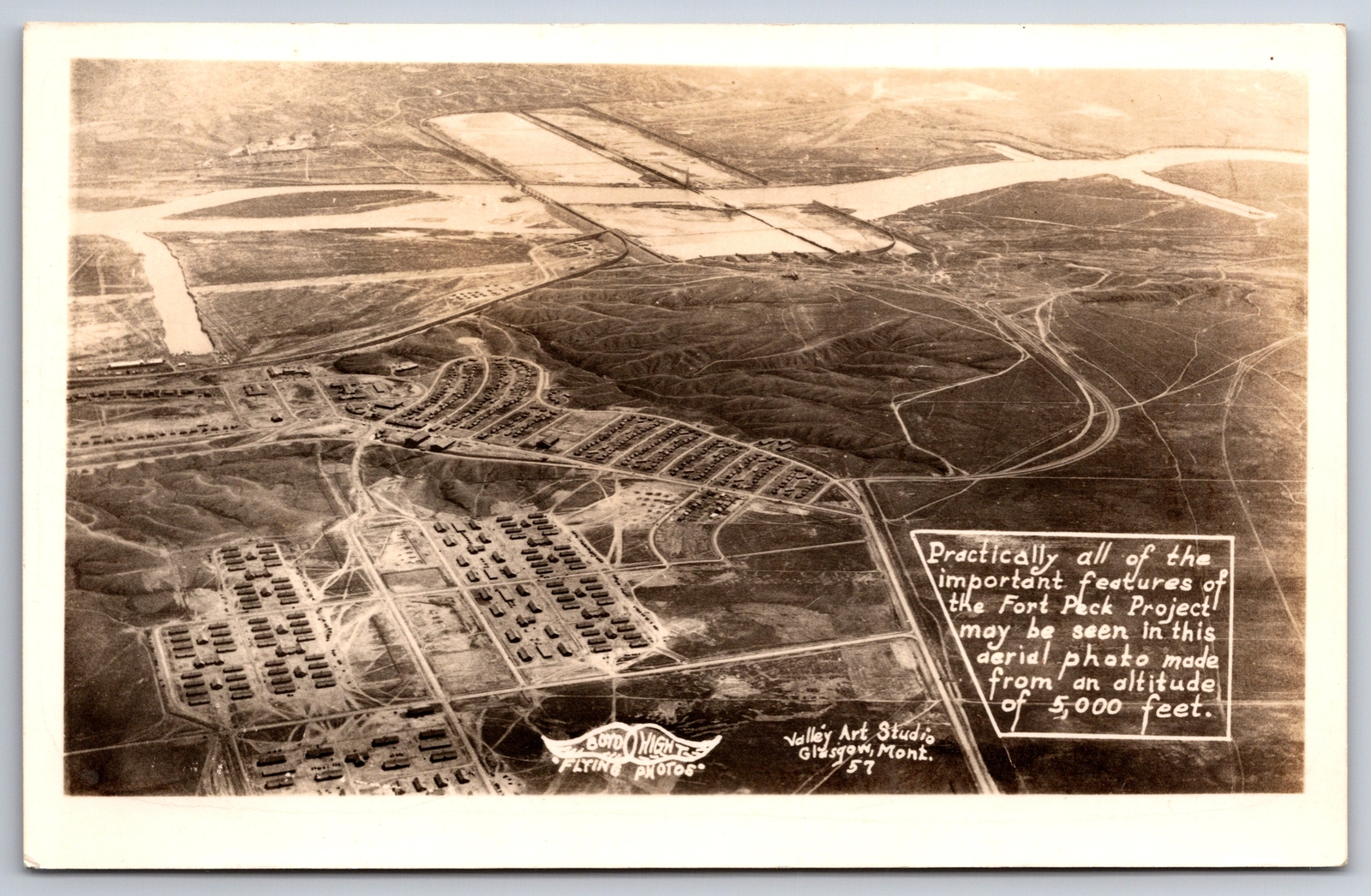 Fort Peck MTAerial Photo Of Fort Peck ProjectArmy Corps/Engineers