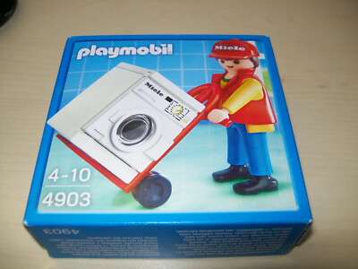 MIELE 4903 Techniker mit Waschmaschine und Sackkarre Playmobil