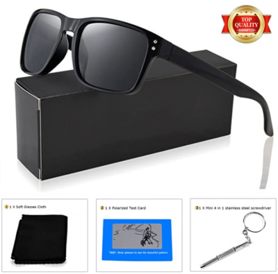 Gafas de Sol para Hombre Polarizadas HD Lentes para Conducir Proteccion UV Negro