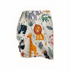 Baby Zoo Animal Blanket Cute Wild Animals Fleece Throw 50x37 White