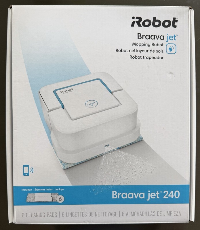 iRobot Braava Jet 240 Mopping Robot In White Brand New Open Box Never Used