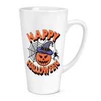 Happy Halloween 483Ml Groß Latte Becher Tasse Gruselig Gespenst KüRbis