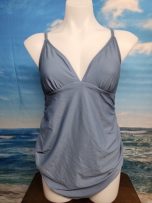 NWT Cupshe Womens One Piece Swimsuit Size Medium Solid Powder Blue 