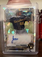 2021 Bowman First Glass Chrome Jesus Parra Numbered 100 ￼